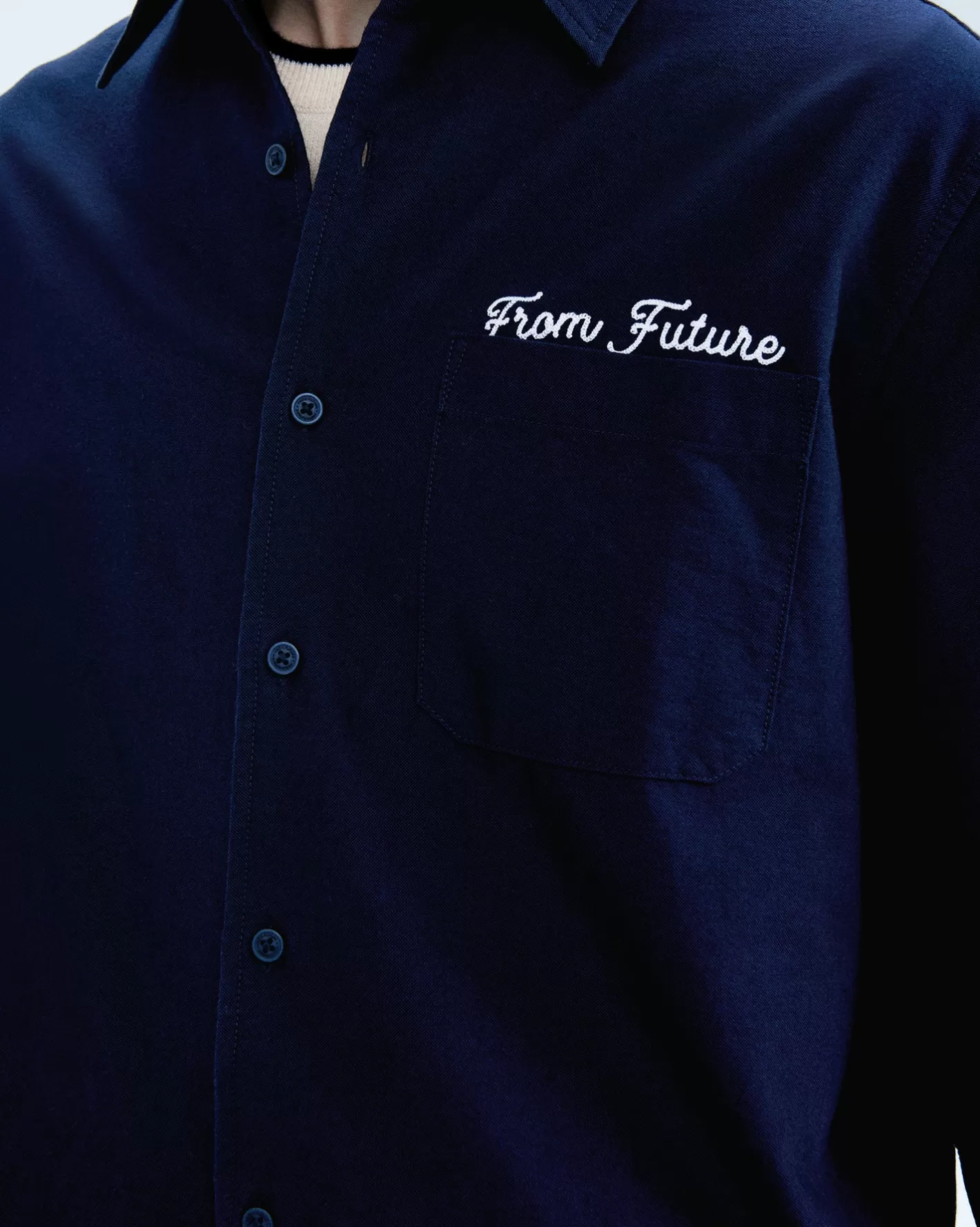 Camicia A Maniche Lunghe Popeline-FROM FUTURE Best