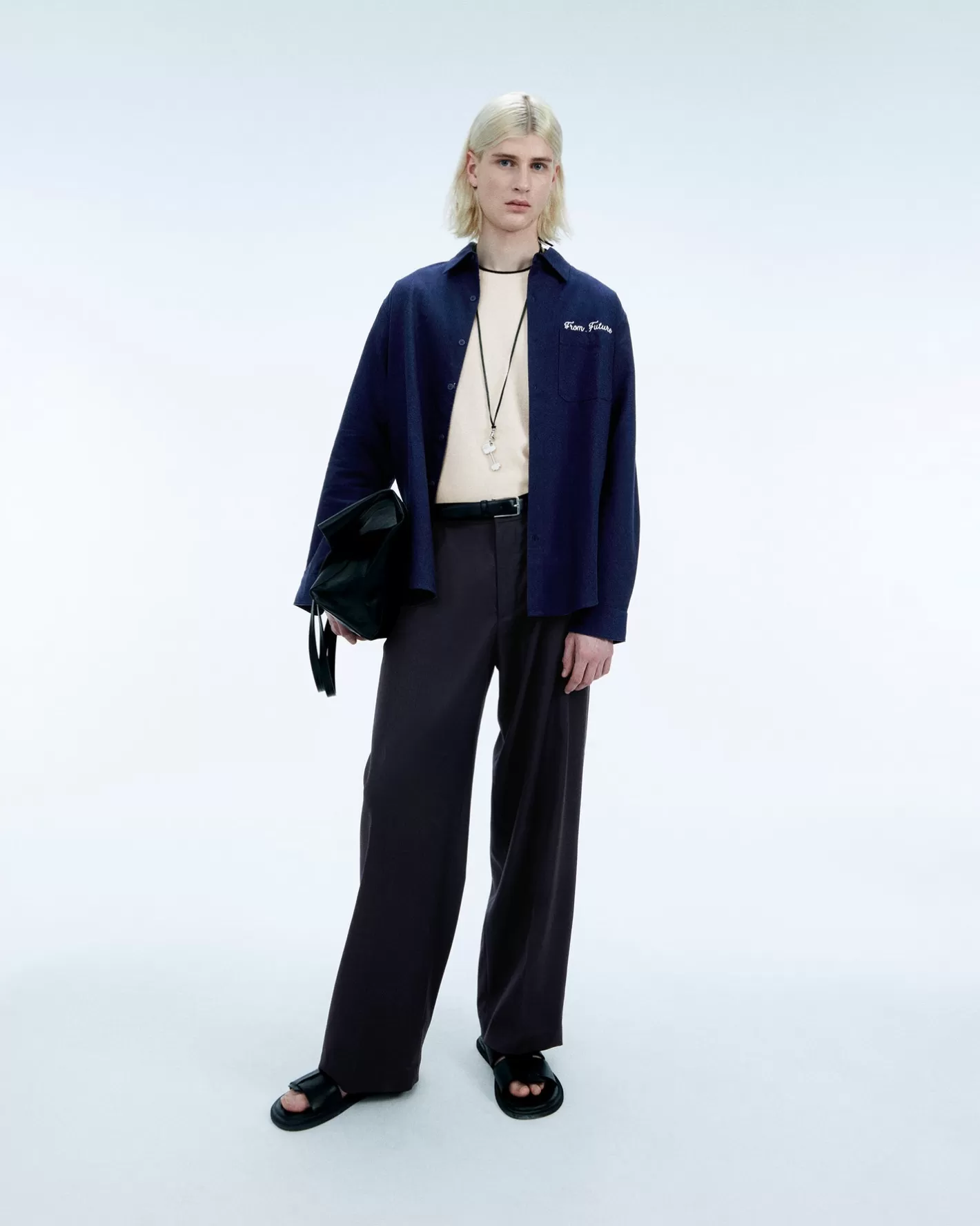 Camicia A Maniche Lunghe Popeline-FROM FUTURE Best