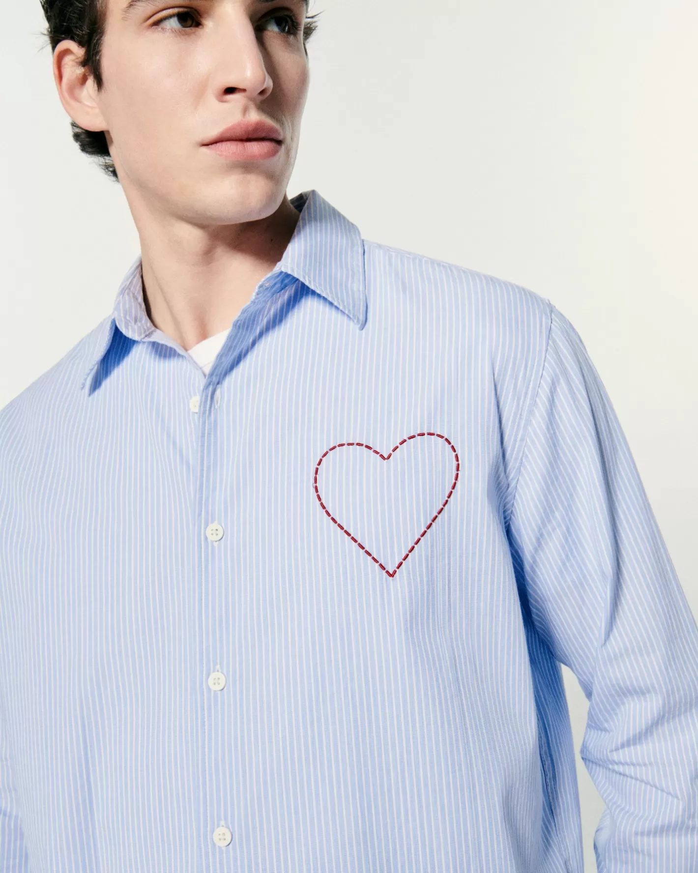 Camicia Maniche Lunghe Popeline-FROM FUTURE Fashion