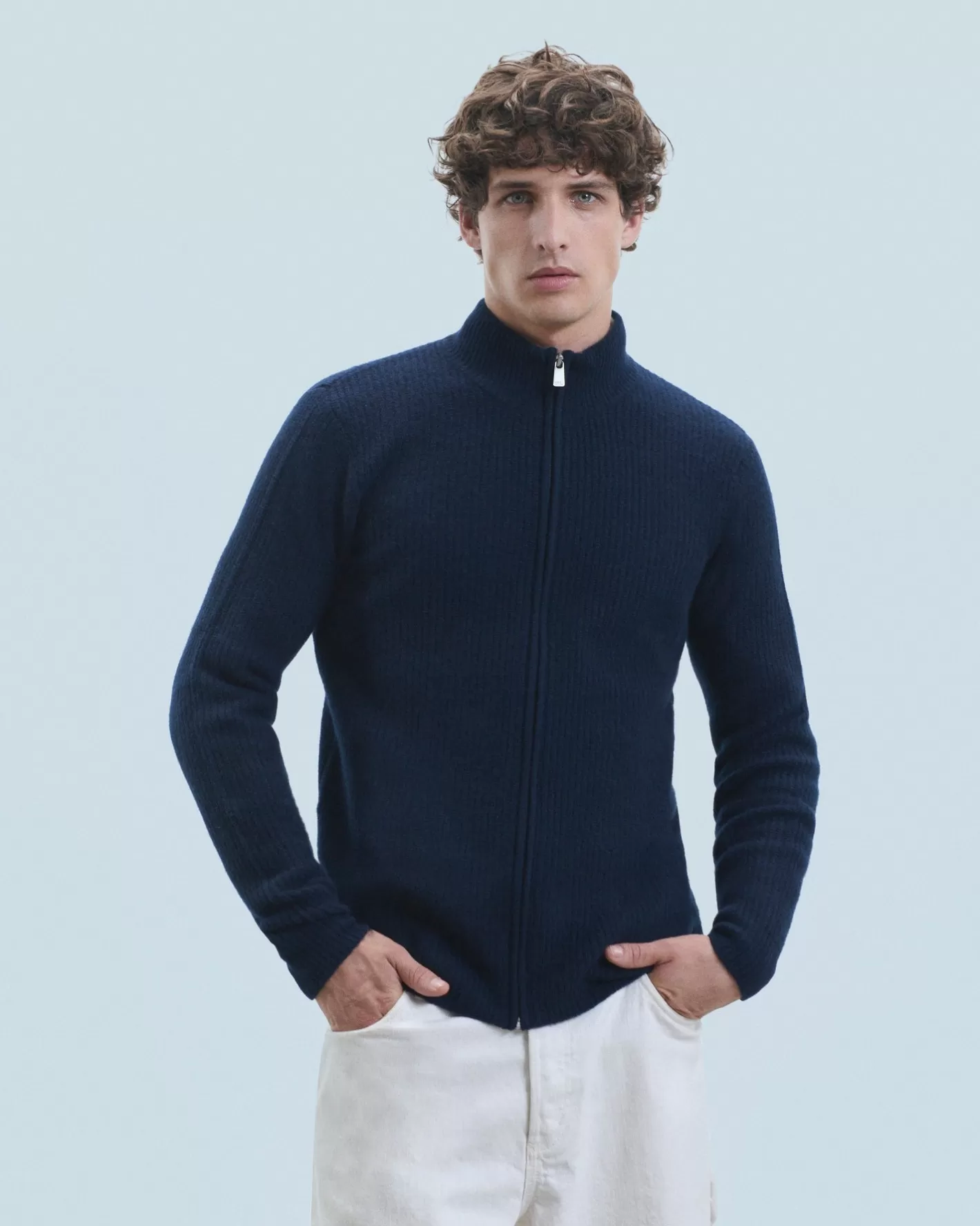 Cardigan-pullover A Coste Con Zip-FROM FUTURE Best Sale