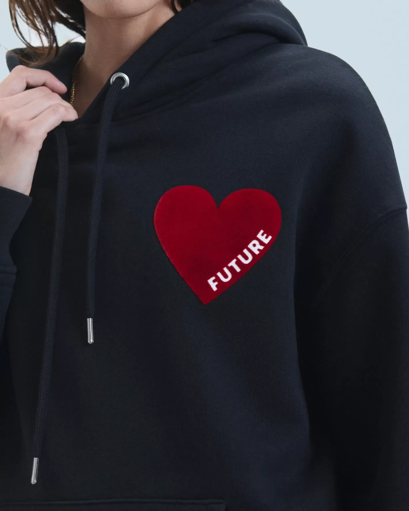 Felpa Con Cappuccio Cuore-FROM FUTURE Sale