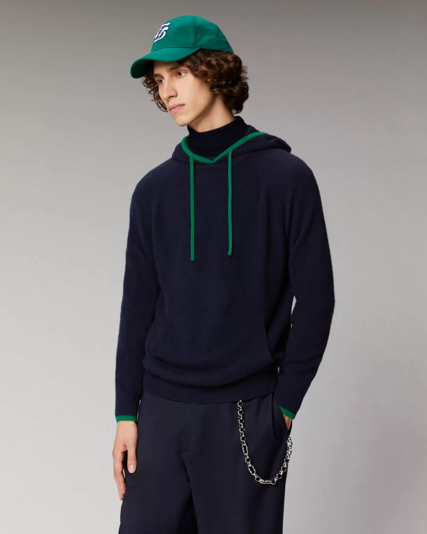 Felpa Leggera Con Cappuccio A Contrasto-FROM FUTURE Shop