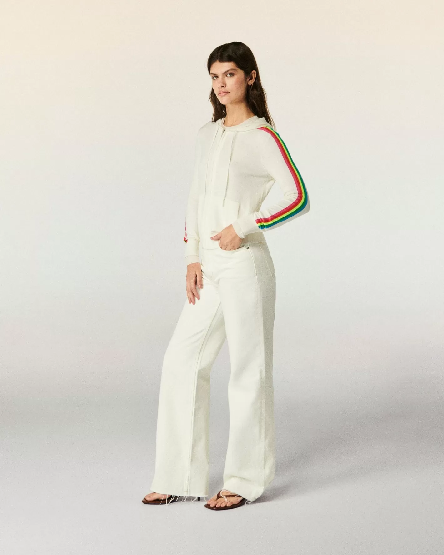 Felpa-maglione Con Zip Banda Multicolore-FROM FUTURE Sale