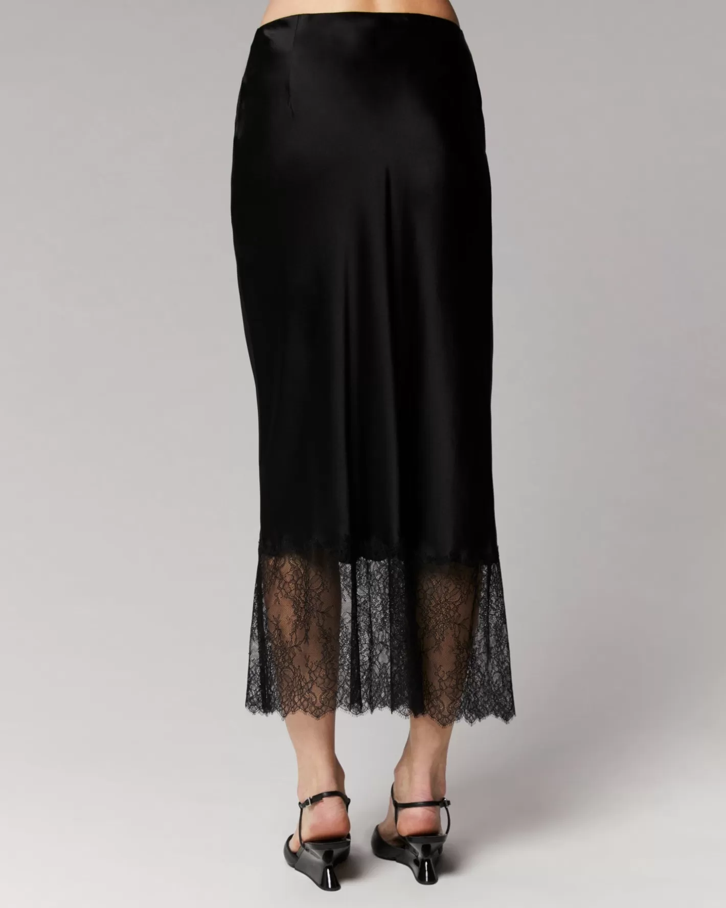 Gonna Midi Cut-out Pizzo-FROM FUTURE Store