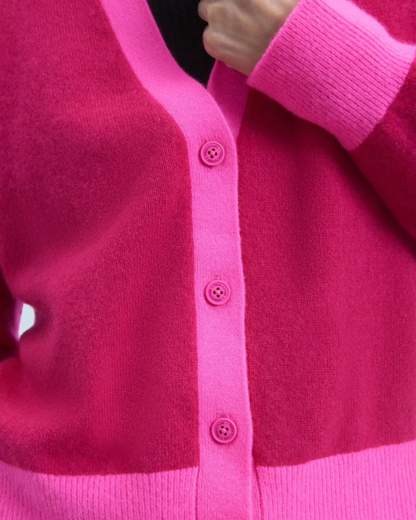 Maglione Cardigan Bicolore Leger-FROM FUTURE Cheap