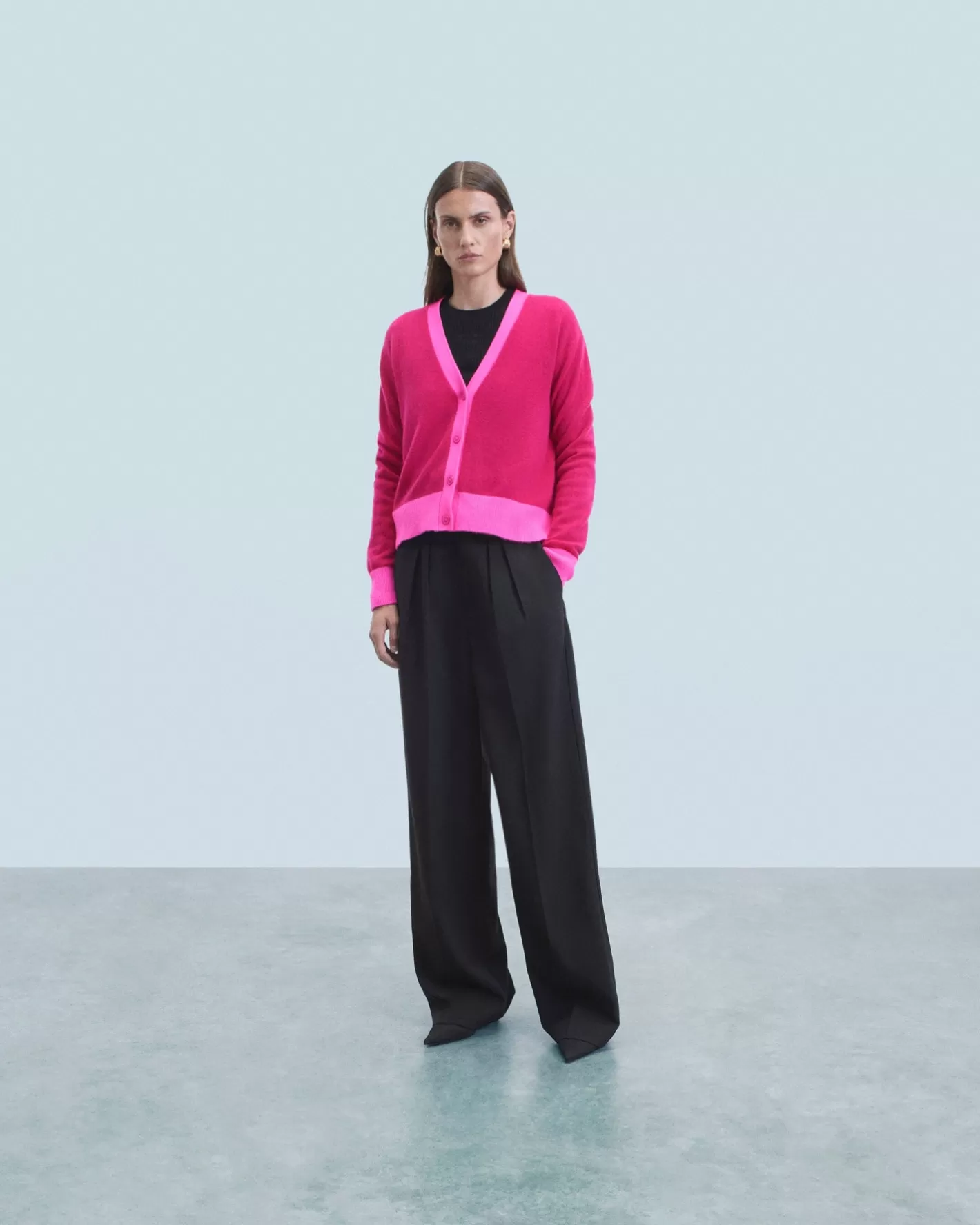 Maglione Cardigan Bicolore Leger-FROM FUTURE Cheap