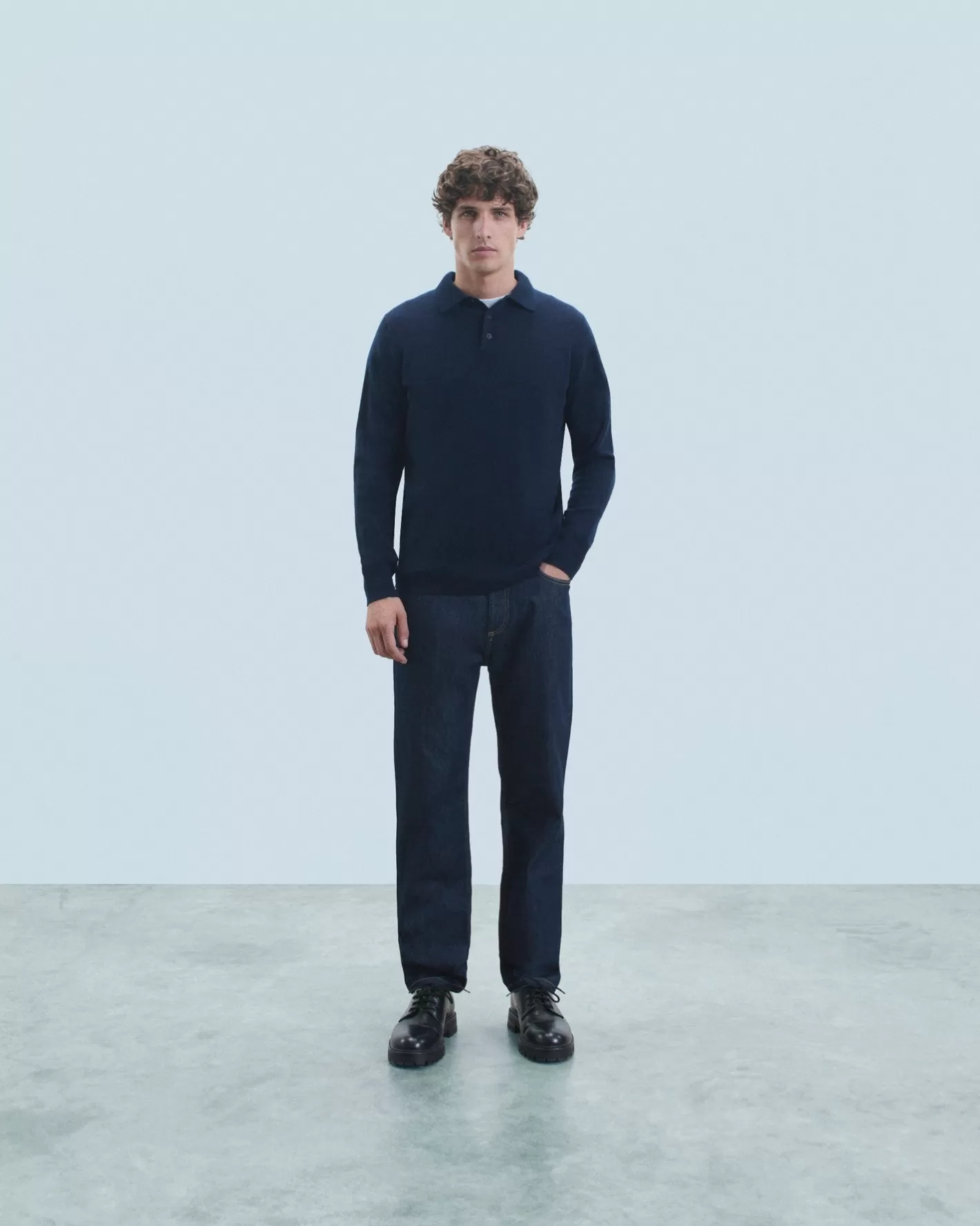 Maglione Collo A Polo Basic-FROM FUTURE New