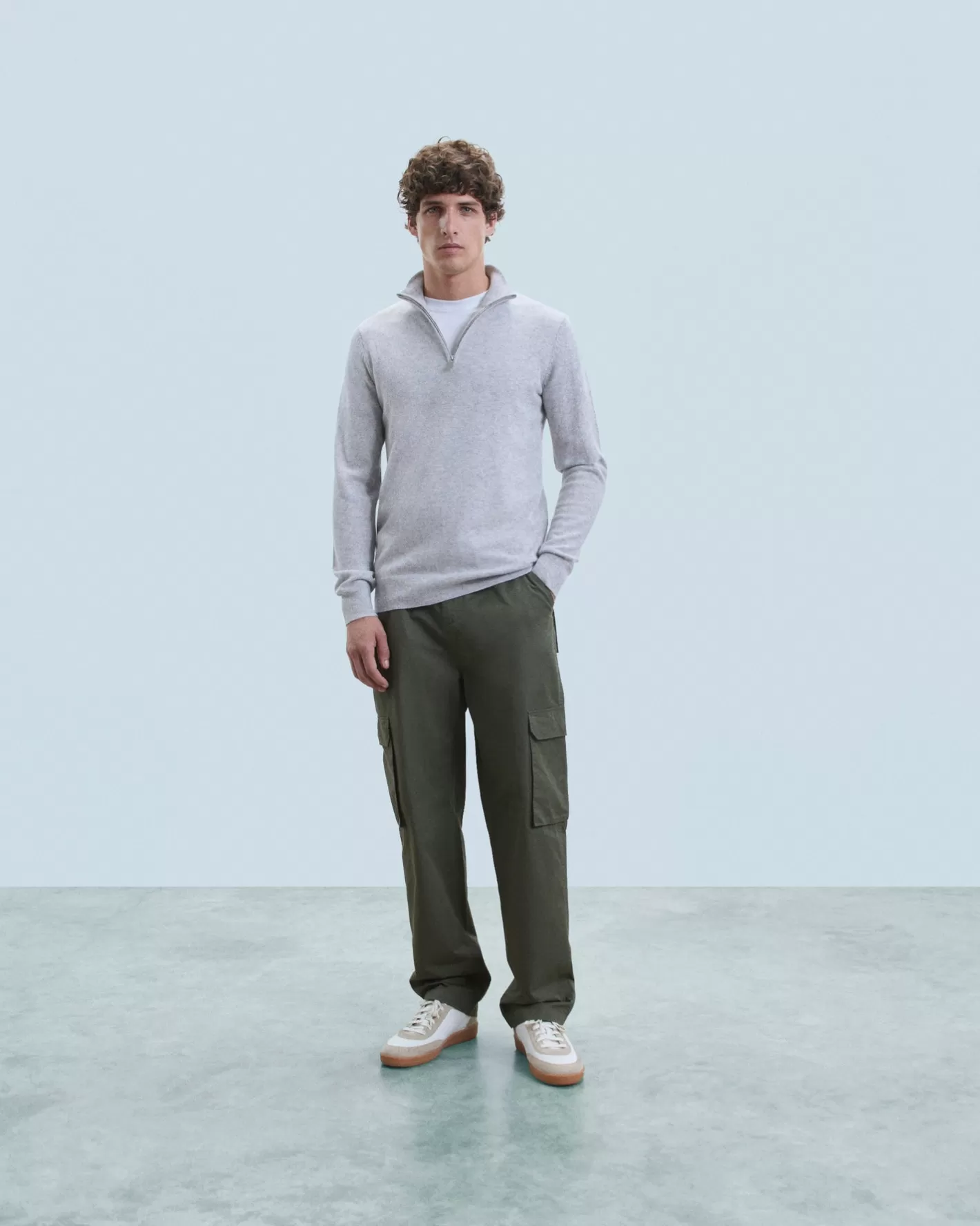 Maglione Collo Alto Con Zip Basic-FROM FUTURE Store