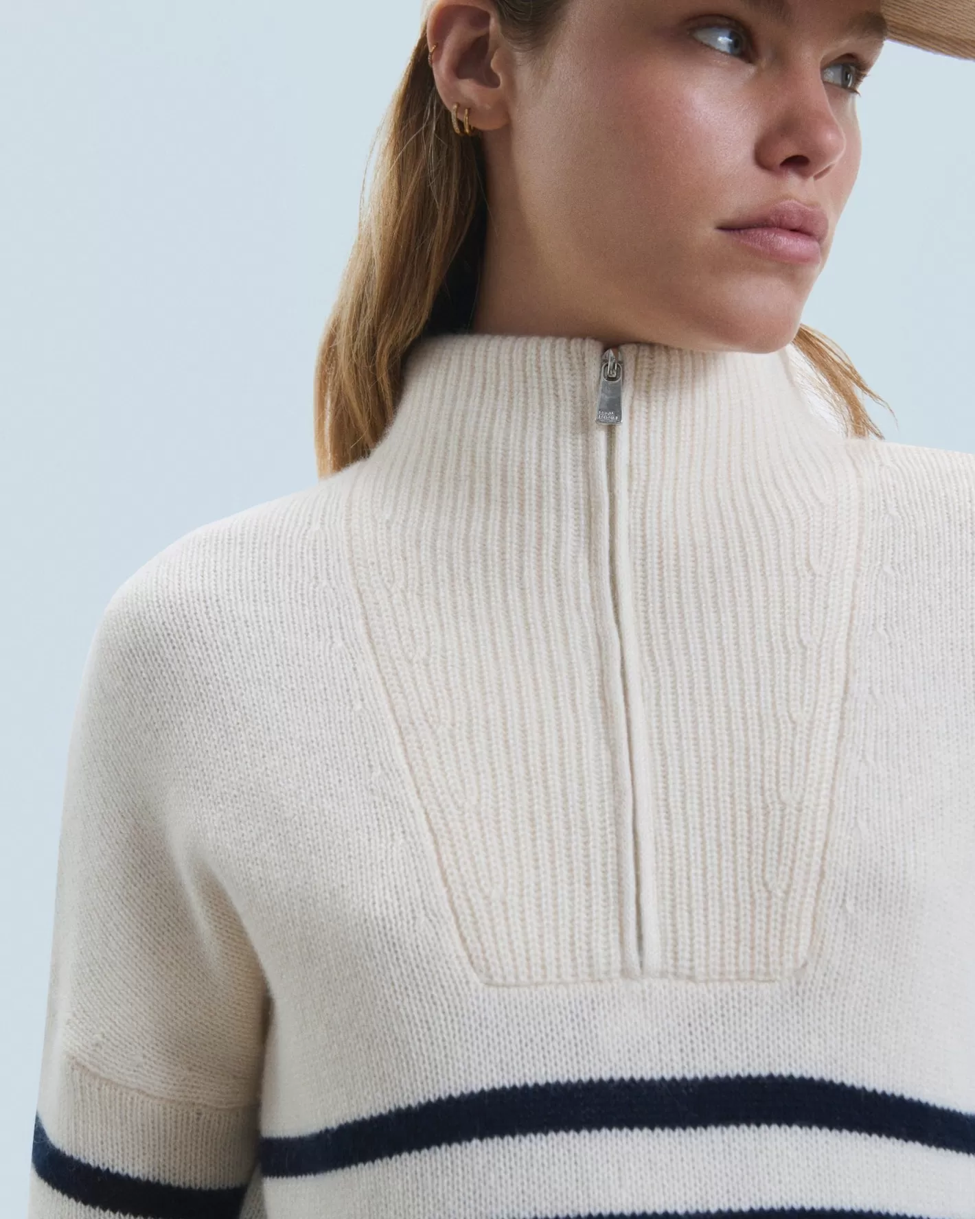 Maglione Collo Alto Con Zip Marinière-FROM FUTURE Online