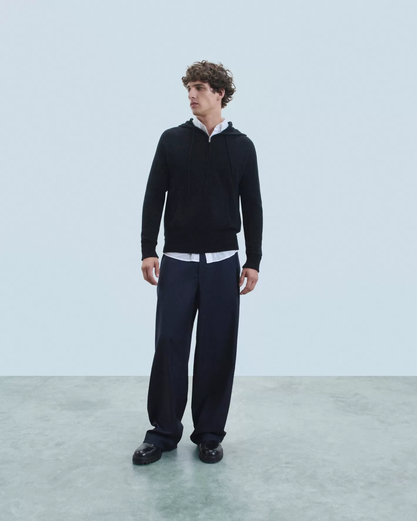 Maglione Con Cappuccio E Zip Basic-FROM FUTURE Shop