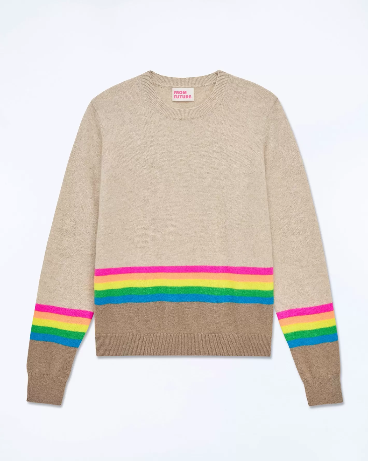 Maglione Scollo Tondo Fondo Con Bande Multicolori-FROM FUTURE Best