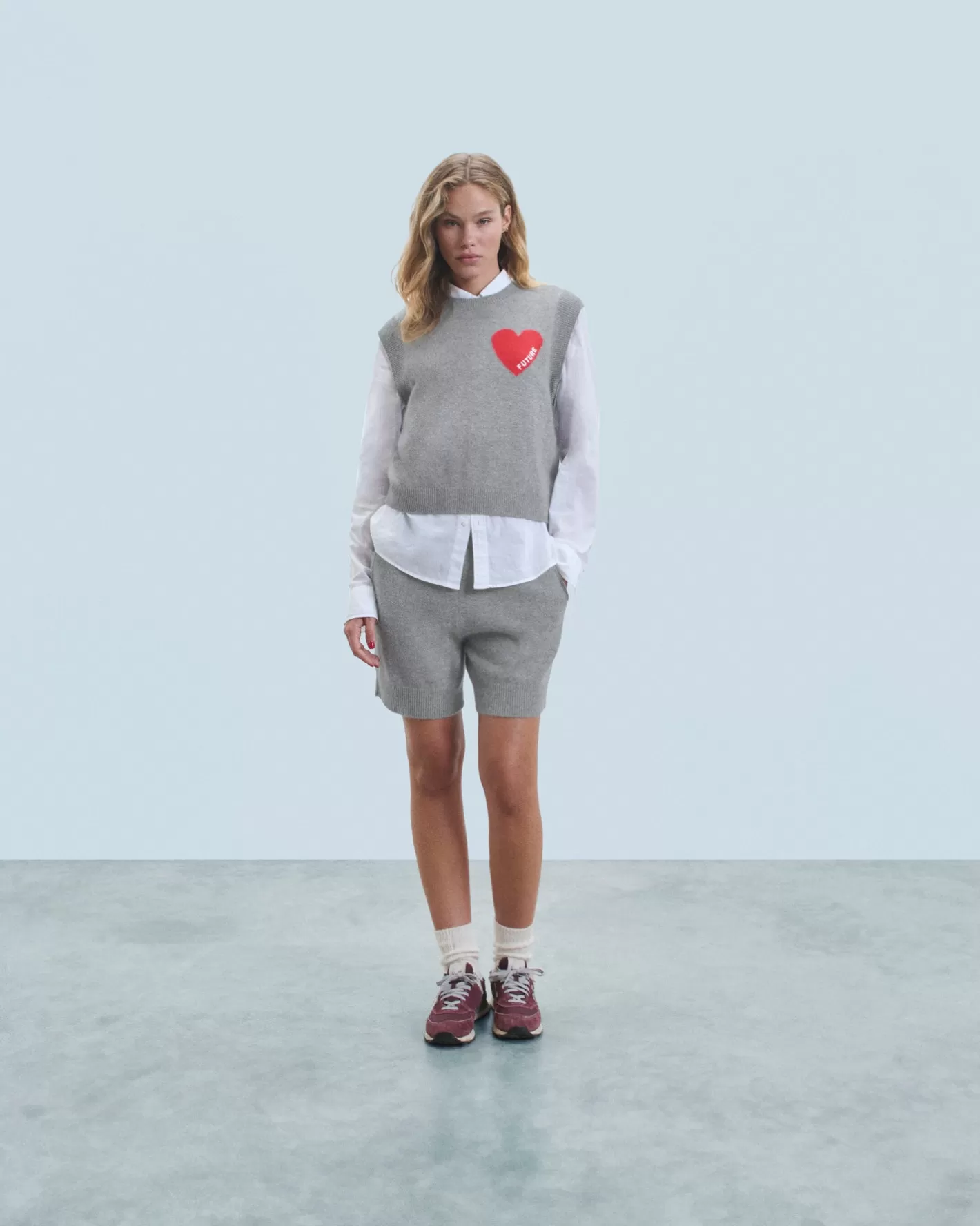 Maglione Senza Maniche Cuore Leggero-FROM FUTURE Shop