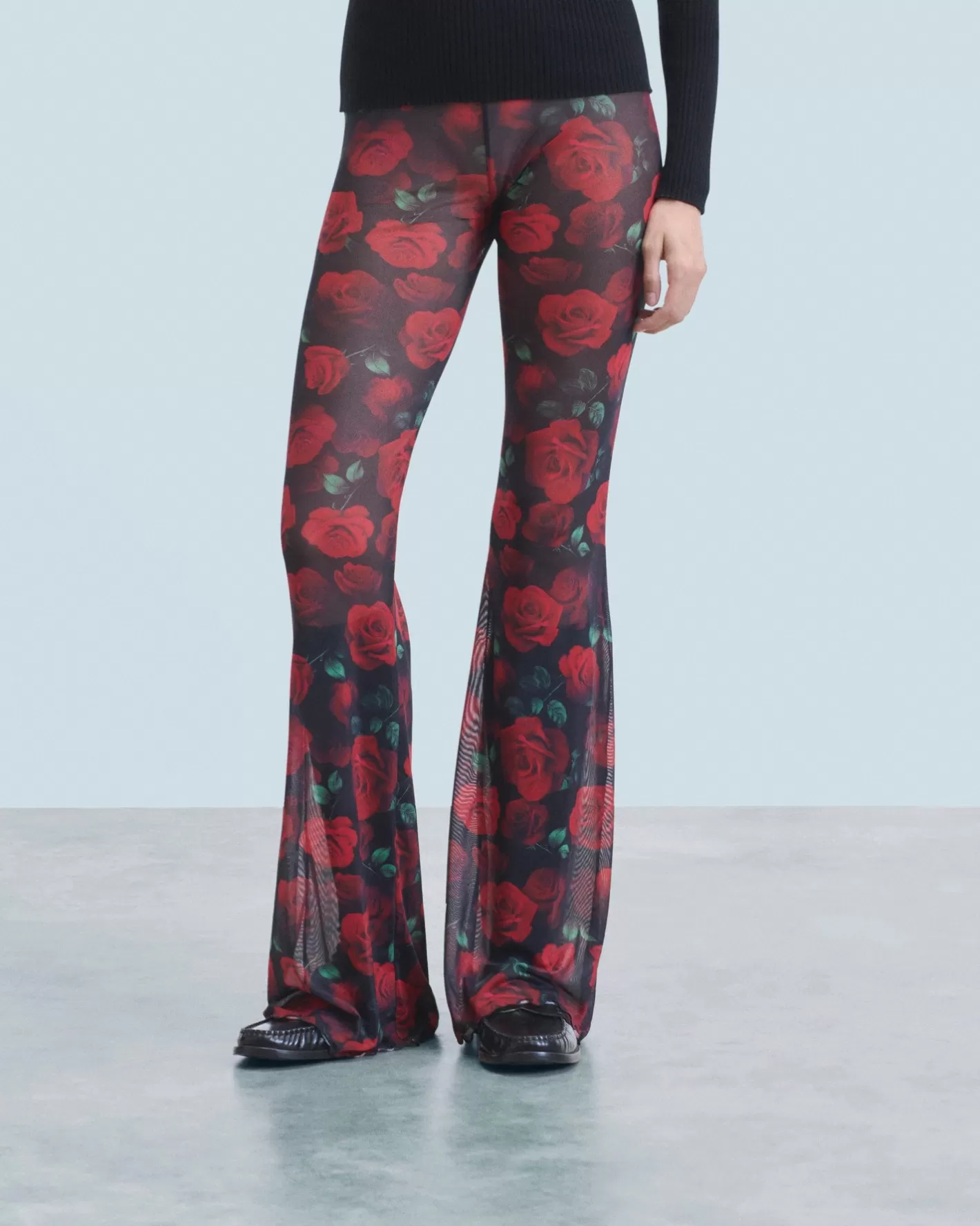 Pantaloni Flare Mesh-FROM FUTURE Fashion