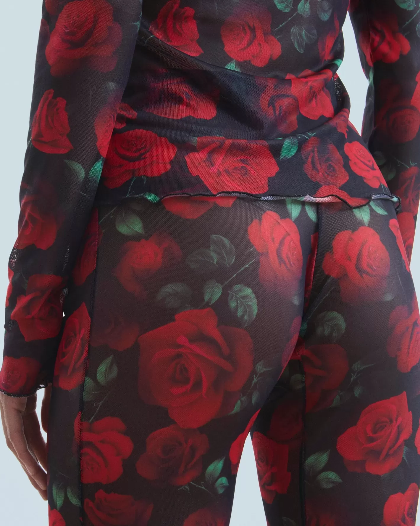 Pantaloni Flare Mesh-FROM FUTURE Fashion