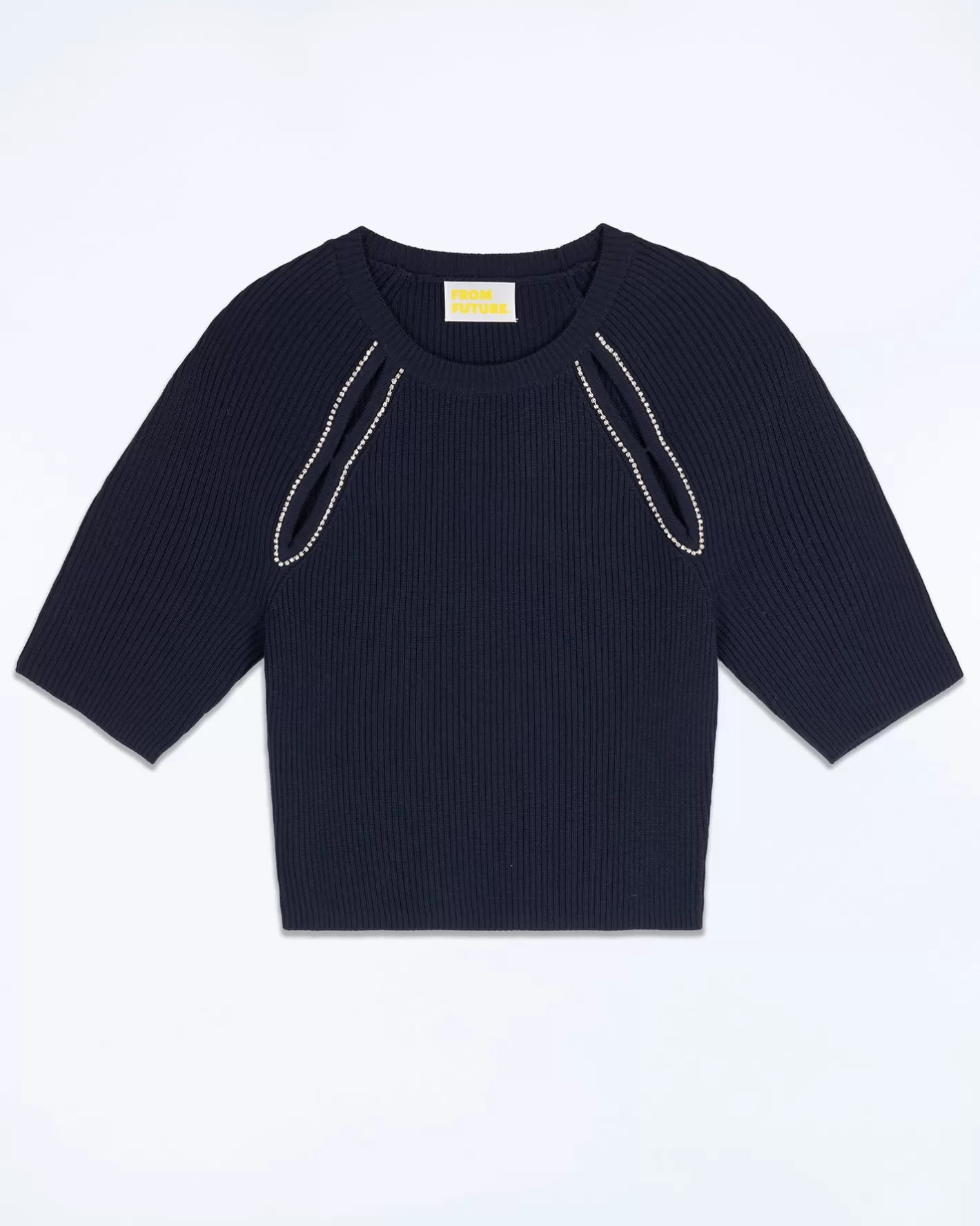 Top Maniche Corte Con Aperture E Ricami-FROM FUTURE Best Sale