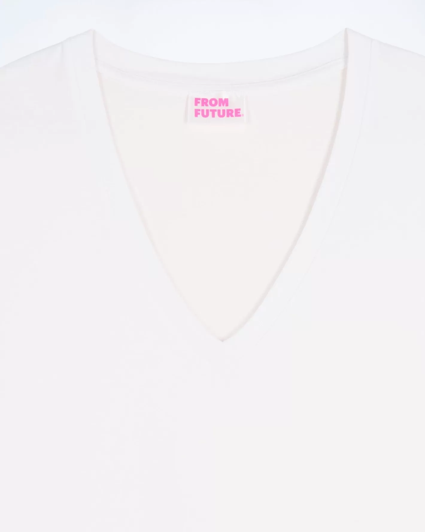 T-shirt Scollo A V Maniche Corte-FROM FUTURE Fashion