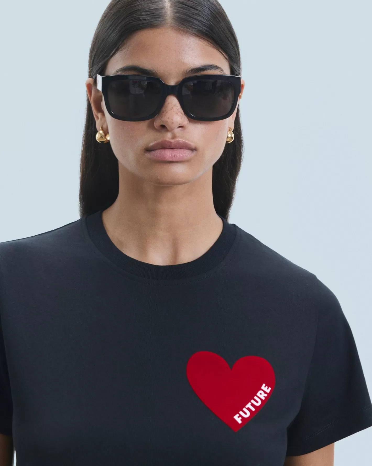 T-Shirt Scollo Tondo Cuore-FROM FUTURE Discount