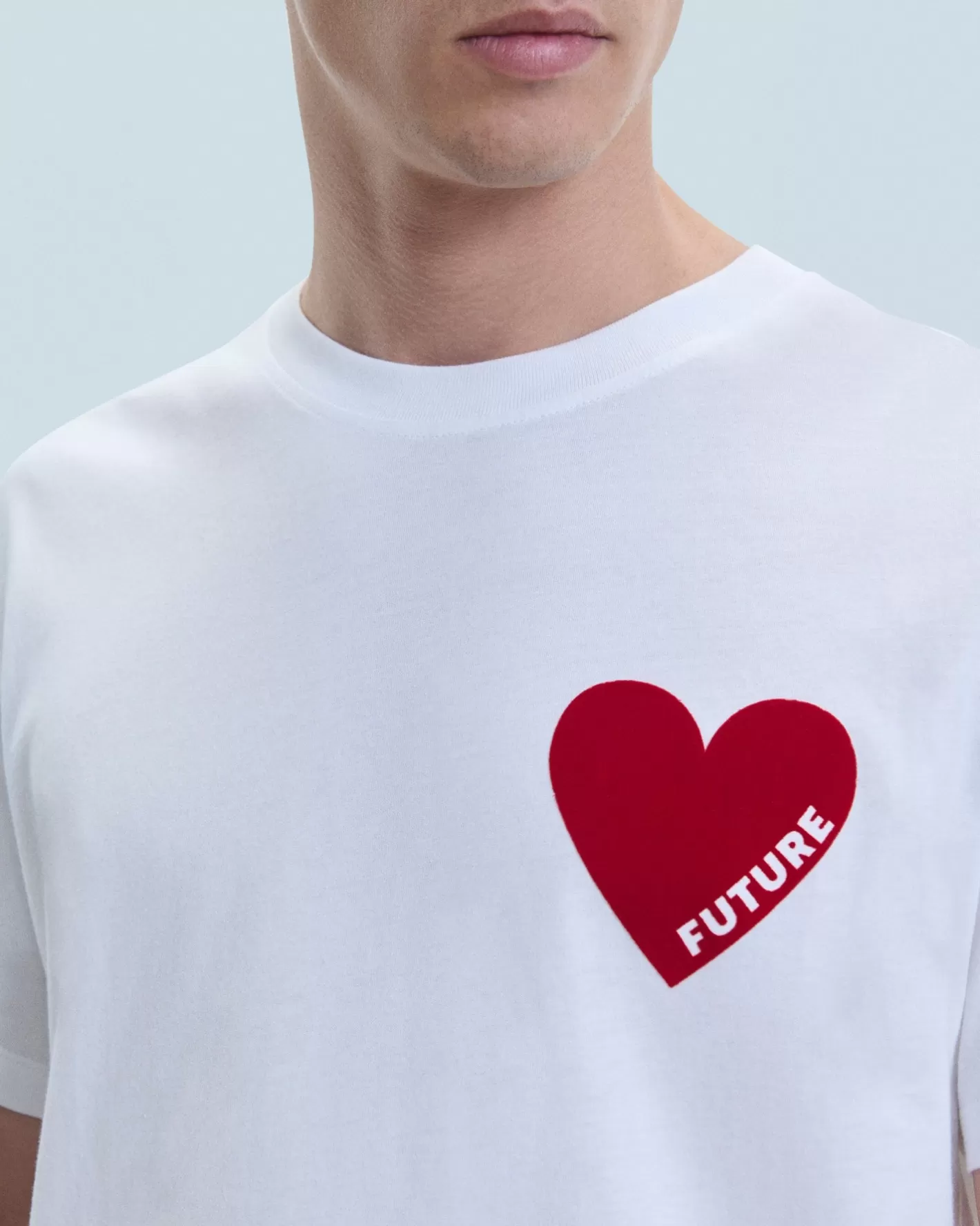 T-Shirt Scollo Tondo Cuore-FROM FUTURE Sale