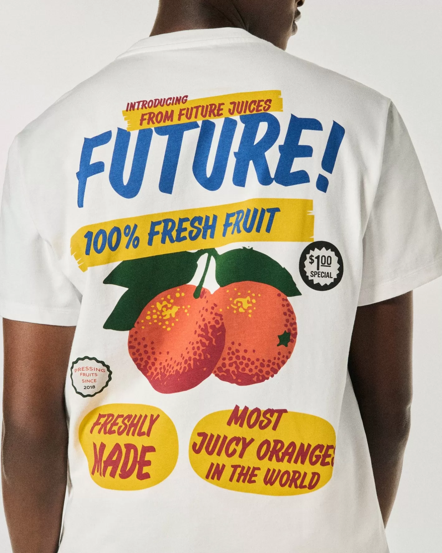 T-Shirt Scollo Tondo Maniche Corte-FROM FUTURE Sale