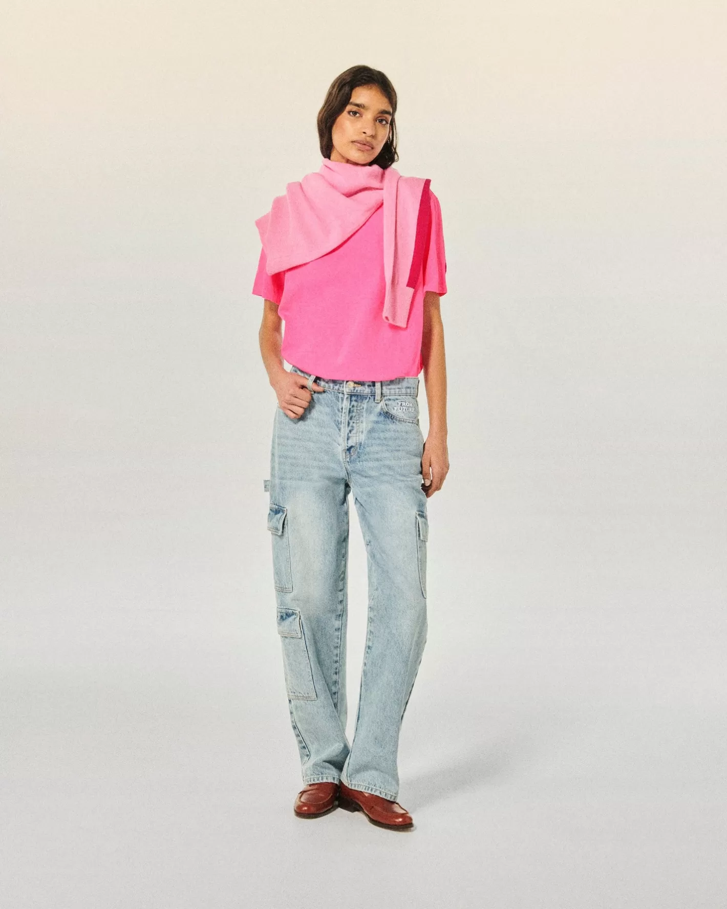 T-Shirt Scollo Tondo Maniche Corte-FROM FUTURE Store