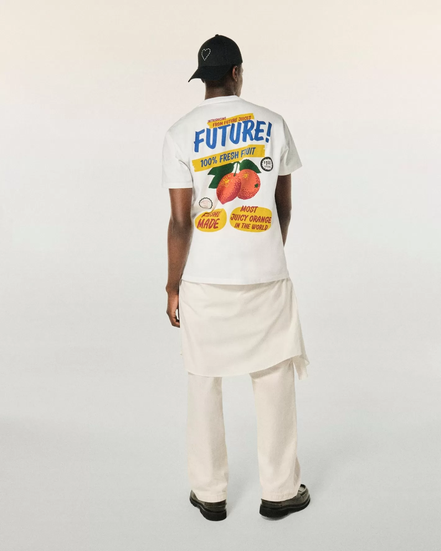 T-Shirt Scollo Tondo Maniche Corte-FROM FUTURE Sale
