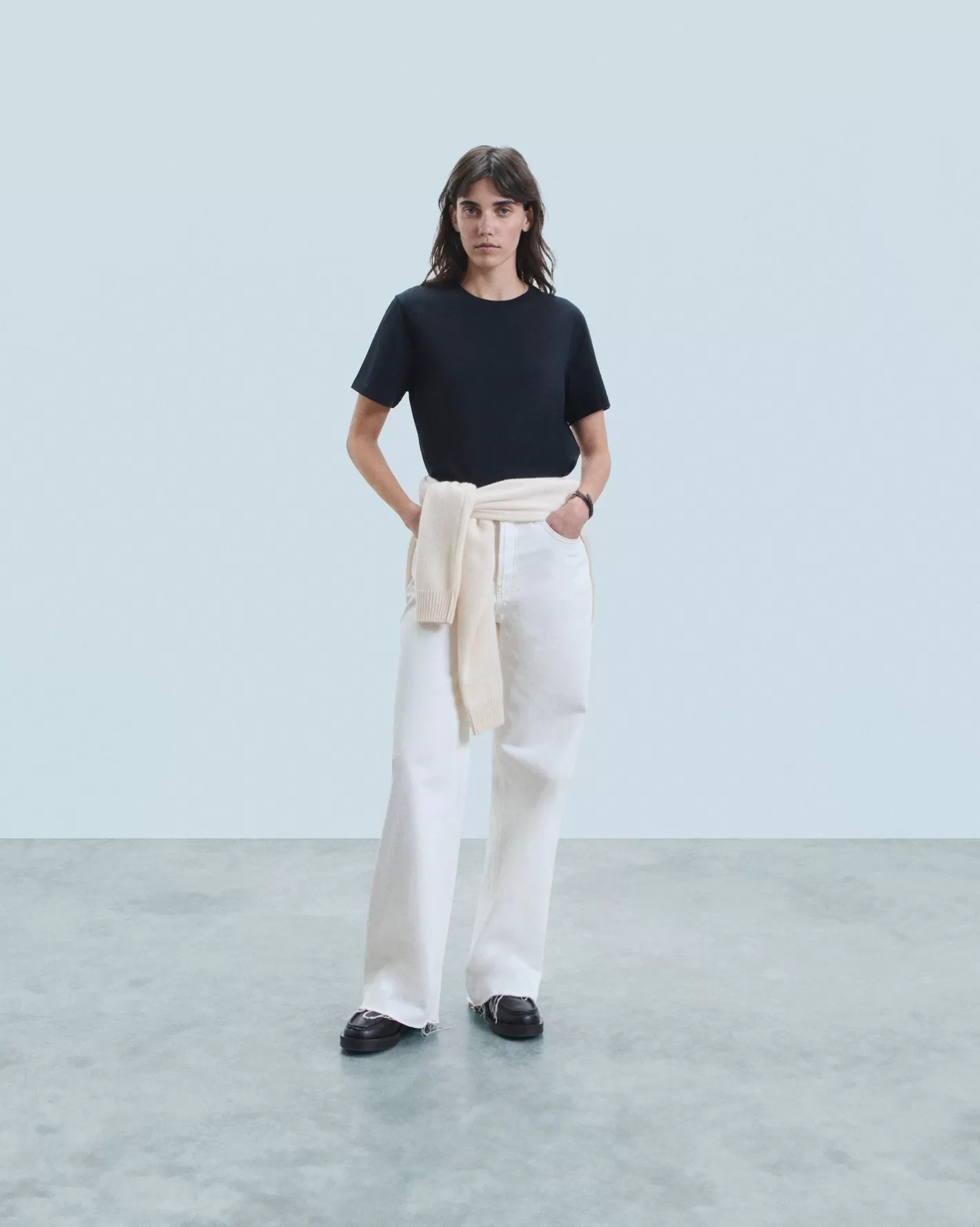 T-Shirt Scollo Tondo Maniche Corte-FROM FUTURE Sale