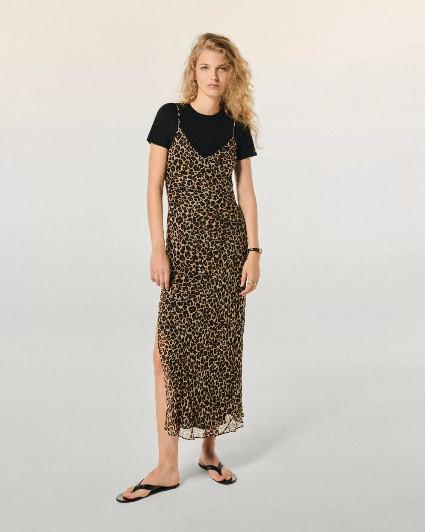 Vestito Lungo Spallina Mussolina-FROM FUTURE Flash Sale